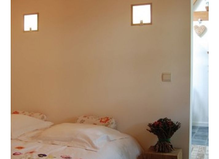 Cozy bed and breakfast BOMLOZE PUT in East Flanders, tucked between trees and a paved path.