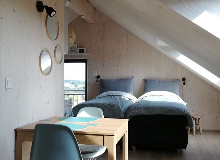 Luchtfoto van Huisje in Tailles, bed and breakfast in de groene landschappen van de Ardennen, Belgie.