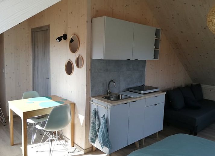 Luchtfoto van Huisje in Tailles, bed and breakfast in de groene landschappen van de Ardennen, Belgie.