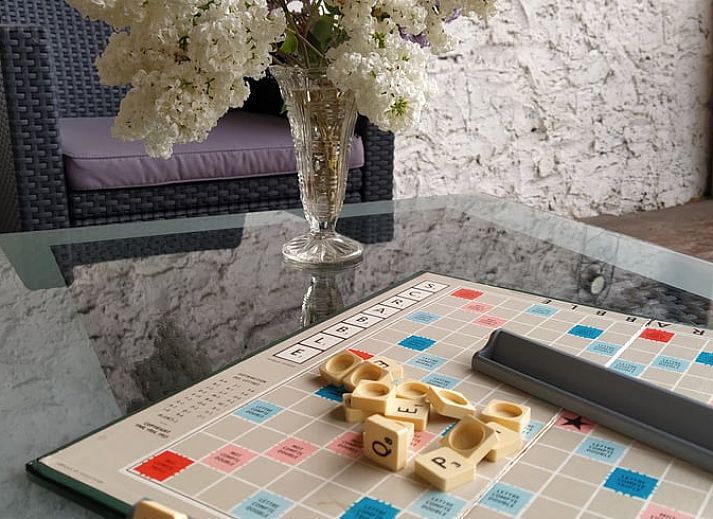 Uitzicht op groene omgeving vanaf het terras van Vakantiehuis in Bertogne, bed and breakfast in de Ardennen, Belgie.