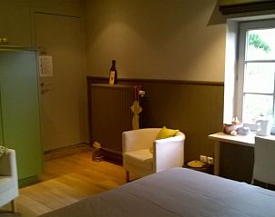 Gezellige zithoek in B&B De Zoete Kers, Wakken, West-Vlaanderen.